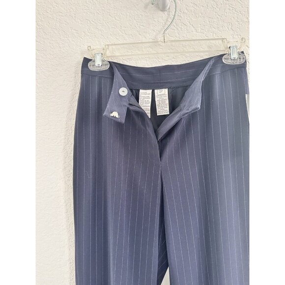 NWT Jones New York Petite City Lights Pants‎ Sz. 2P Navy Pinstripe Office READ - Picture 3 of 10